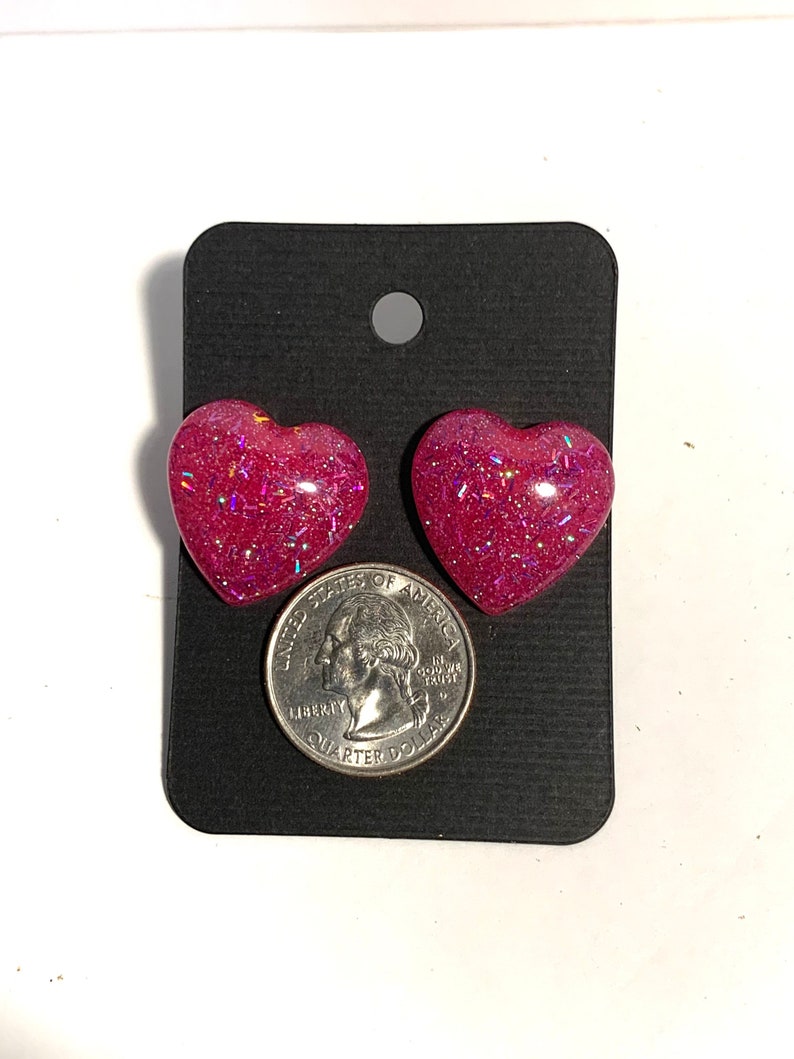 Resin Heart Earring studs