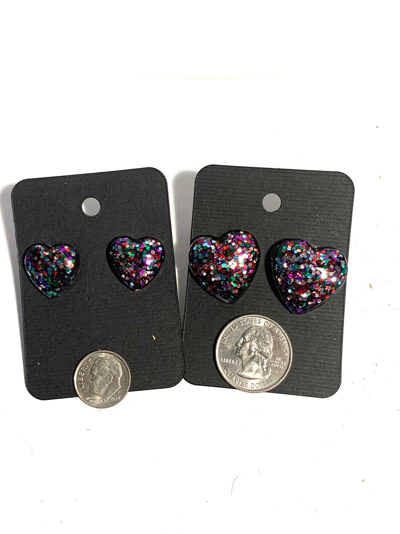Resin Heart Earring studs