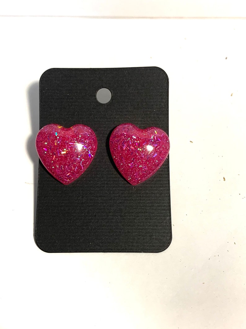 Resin Heart Earring studs