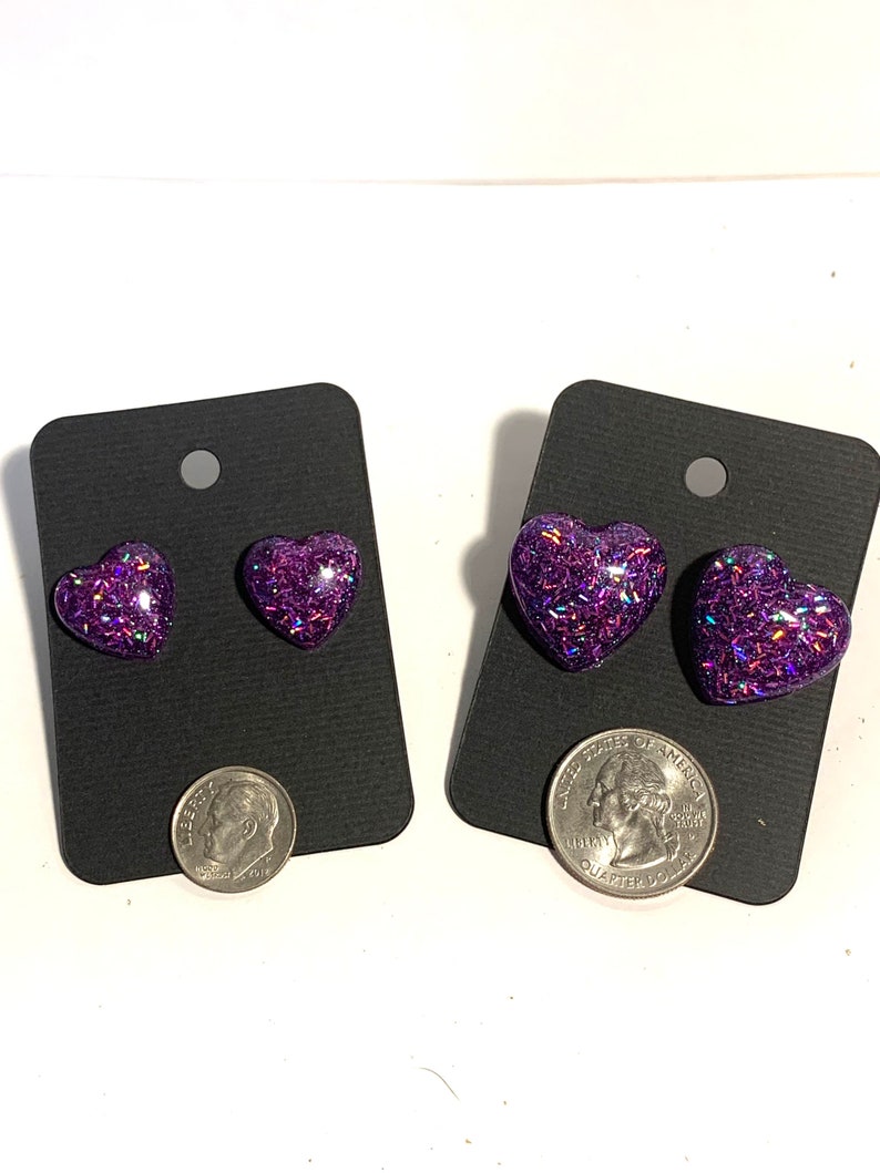 Resin Heart Earring studs