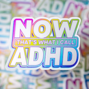 Naklejka „Now That's ADHD” – naklejka winylowa – 3"