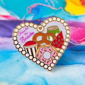 Here For The Snacks Pin