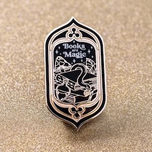 Books are Magic Pin - Gold Plated and Black