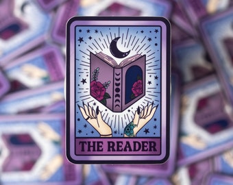 The Reader - Vinyl Sticker - Purple and Blue