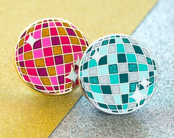 Disco Ball Pin - Enamel Pin with Glitter