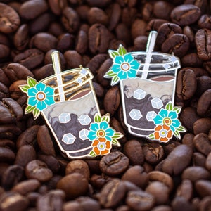 Iced Coffee Pin - Enamel Pin