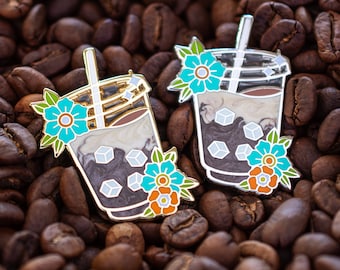Iced Coffee Pin - Enamel Pin