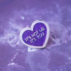 It&#39;s Not Me Pin - Purple