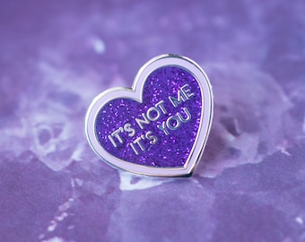 It&#39;s Not Me Pin - Purple