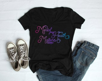 Last Chance Sale - Mental Health Matters Tee (Women&#39;s Cut V-Neck)