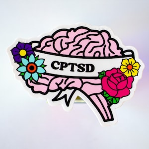 Sticker cerveau - CPTSD - Sticker vinyle 4"