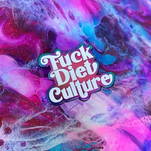 Diet Culture Pin - Rainbow Metal - Last Chance Sale