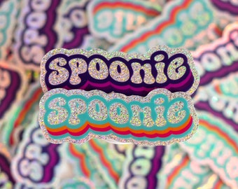 Sticker Spoonie - glittervinylsticker