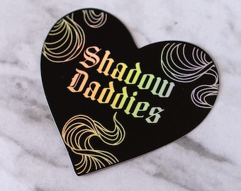 Shadow Daddies Heart Sticker - Holographic Vinyl Sticker - 3"