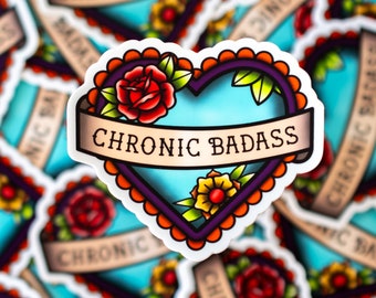 Chronische Bada*s-sticker - vinylsticker