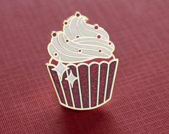 Cupcake Pin - Red Velvet Cupcake