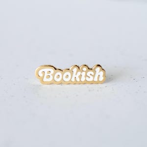 Bookish Pin - 1 Inch - Gold Plated