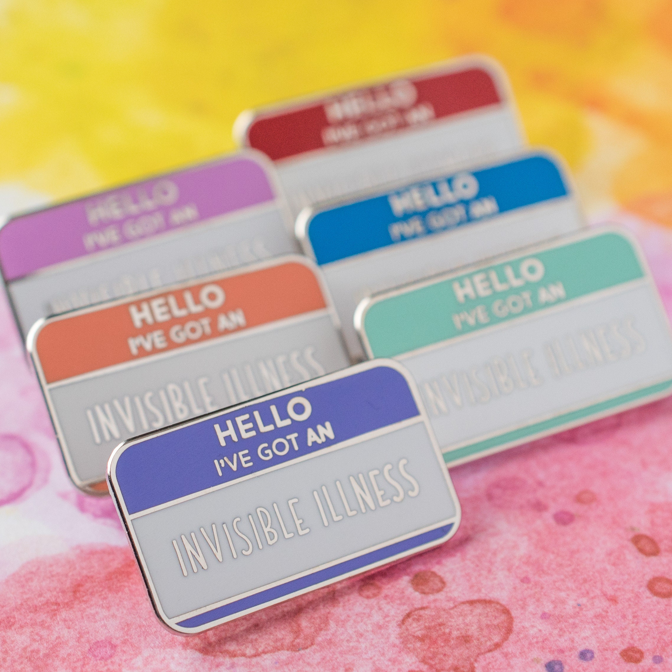 Name Tag Pin All Colors Etsy