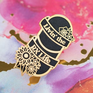The RX Life Pin - Black and Gold