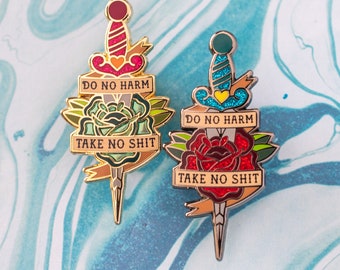 Do No Harm Dagger - Tattoo Flash Pin