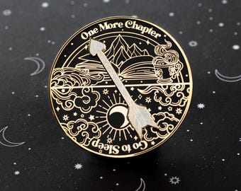 One More Chapter Pin - Spinning Pin - Gold and Black