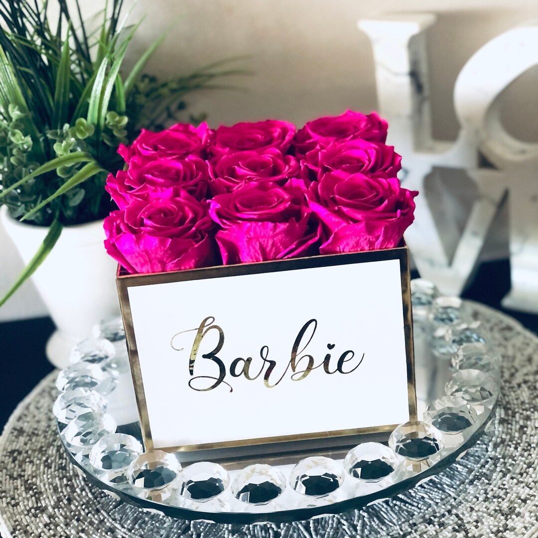 Preserved Roses in Box, Personalized Rose Box, Real Roses That Last