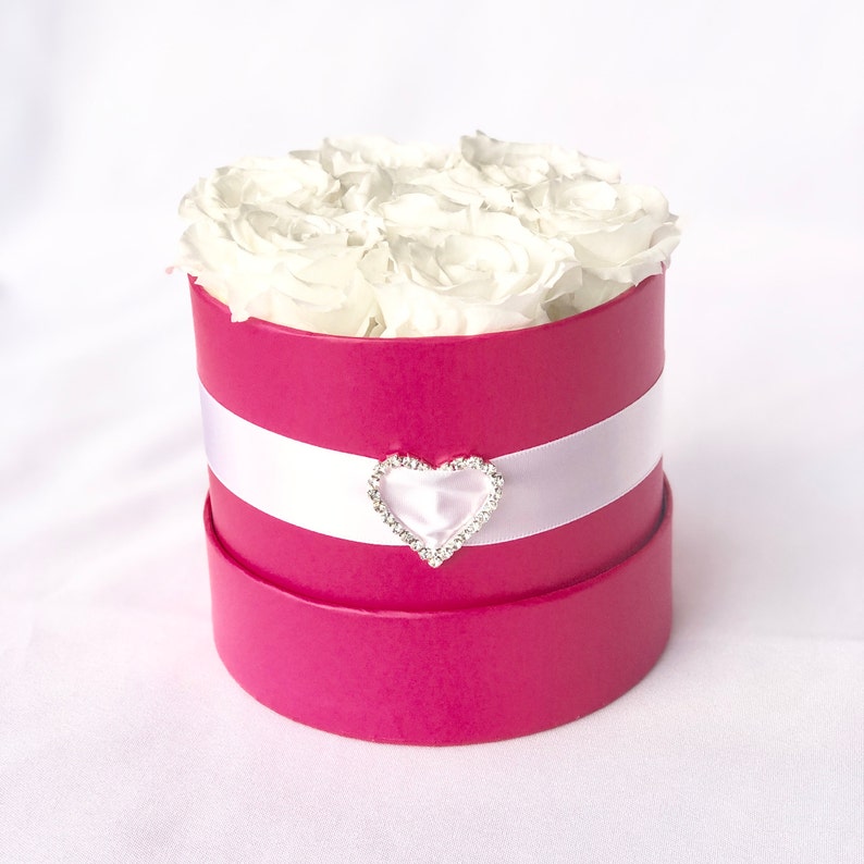 Rose Gift Box Preserved Medium Roses in a Round Box