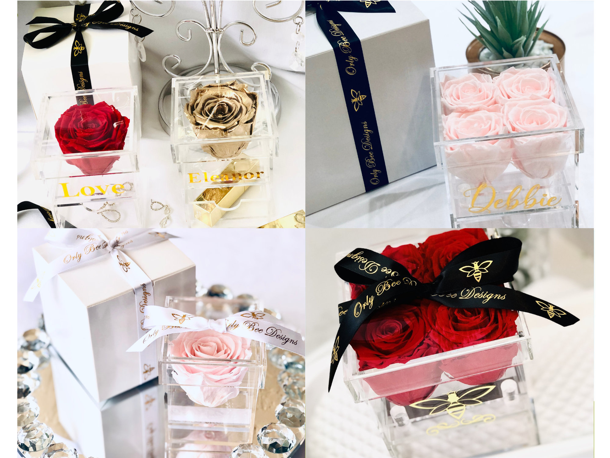 Preserved Single Rose Box Personalized Acrylic Jewelry Rose Etsy UK