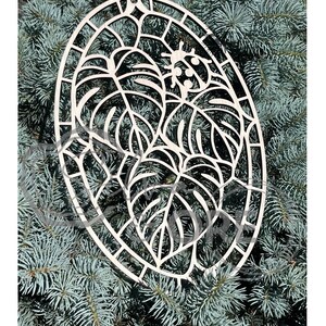 Monstera Ladybug Suncatcher Frame Template – Resin Art Design (SVG, DXF)