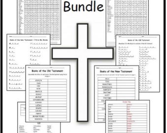 Books of the Bible Printable Activities Bundle | Old and New Testament