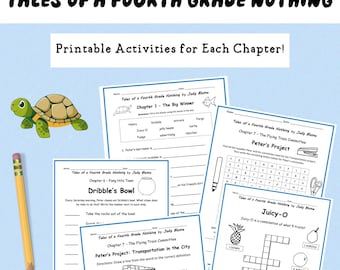 Tales of a Fourth Grade Nothing by Judy Blume Printable Worksheets for each chapter