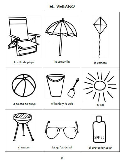 Printable Spanish Picture Dictionary / Coloring Book for Beginners - Etsy
