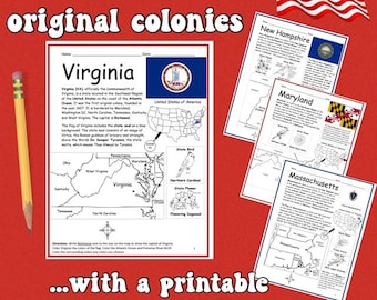 Lot de 13 feuilles de calcul imprimables colonies