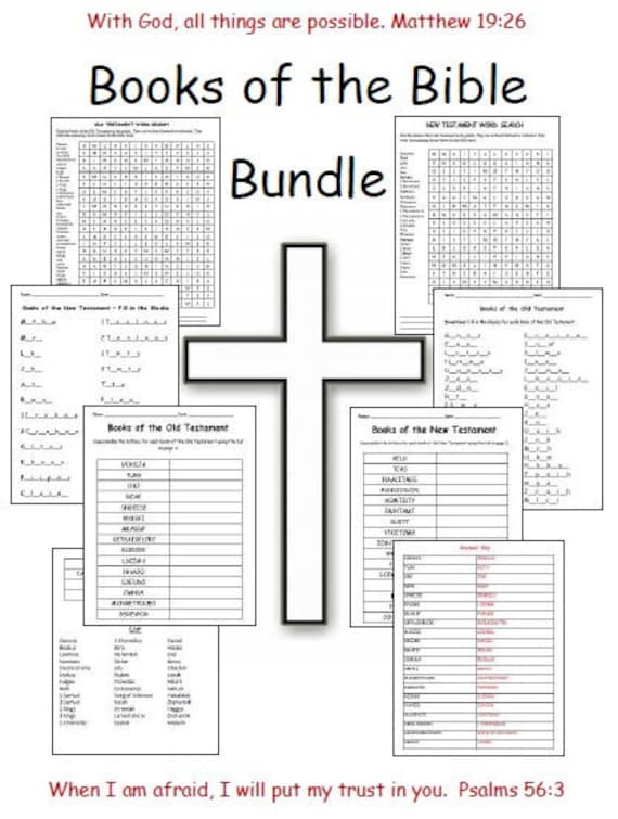 Books of the Bible Printables Etsy Books of the Bible Printables Etsy