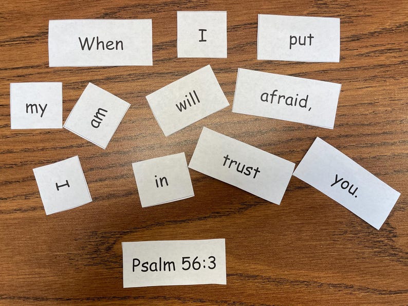 Bible Verse Scramble Printable Activity Bundle Etsy