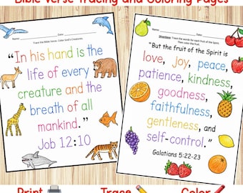 Bible Verse Tracing and Coloring Pages