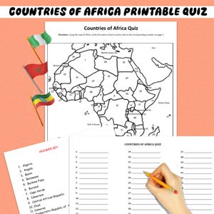 Countries of Africa Printable Quiz