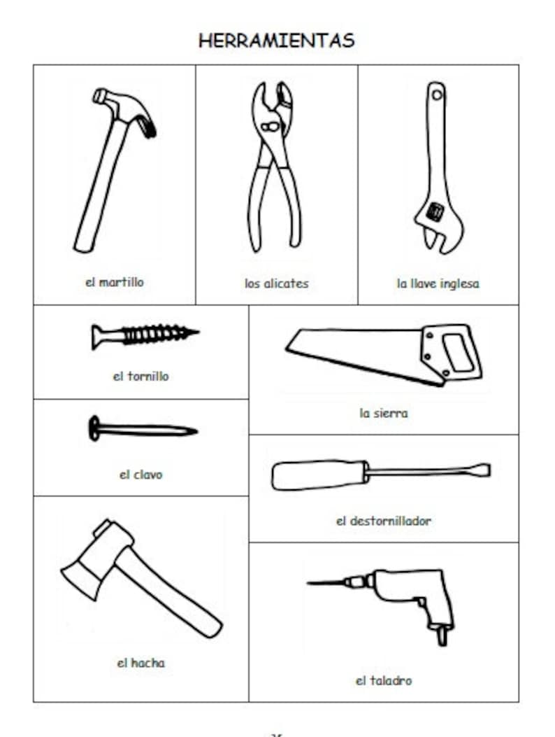 Printable Spanish Picture Dictionary / Coloring Book for Beginners - Etsy