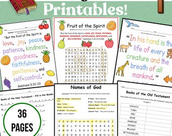 Bible Verse Printable Activity Bundle