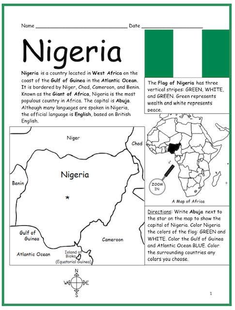 Countries Of Africa Printable Worksheets Bundle Etsy