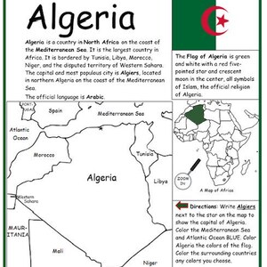 Countries of Africa Printable Worksheets Bundle - Etsy
