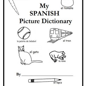 Printable Spanish Picture Dictionary / Coloring Book for Beginners - Etsy