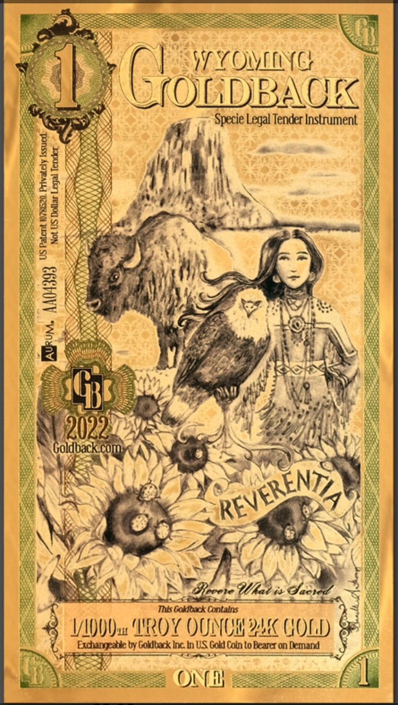 10 Pack of 24k Gold Utah, Nevada And/or Wyoming Goldbacks Etsy