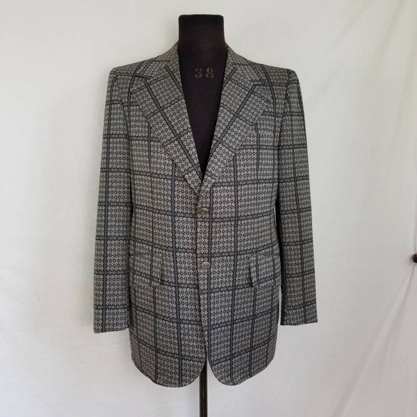 70s sportcoat, mens blazer, 40L 42 chest