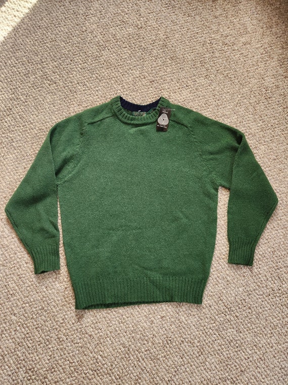 80s NWT green mens L sweater, new with tags, deads