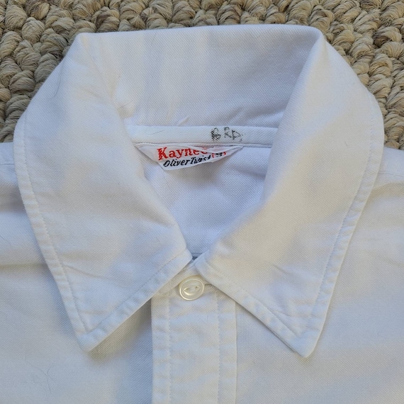 40s boys oxford shirt, white cotton, size 9, Kayn… - image 4