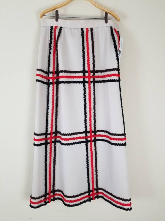 60s skirt, floor length, long skirt, chenille tri… - image 4