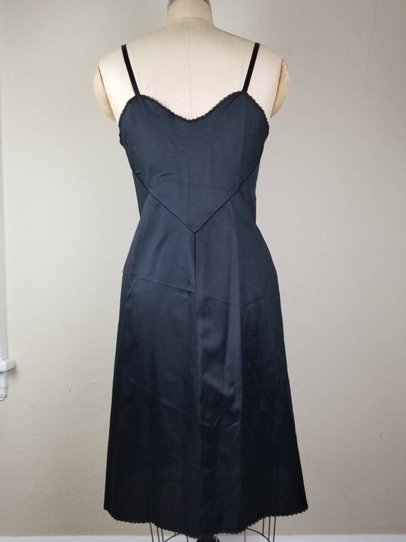 50s nylon slip black Vanity Fair ladies 36 - image 5