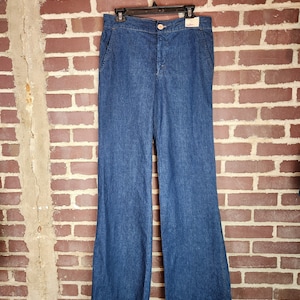 70s new jeans, mens bellbottoms, deadstock jeans,mens flared jeans,  bootcut, 33 x 36, tall jeans