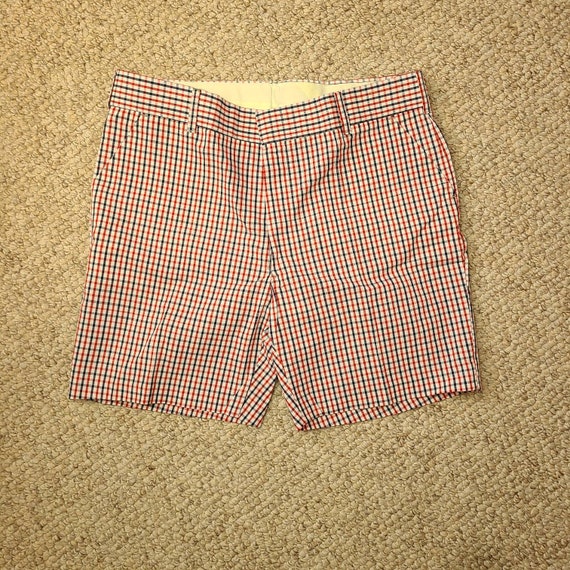 60s Mens Shorts Plaid Shorts Mens 40 | Etsy